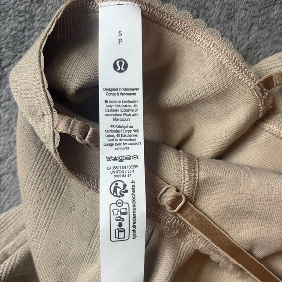 Lululemon Cotton Pointelle Cropped Cami Tank Top
Sheer Oak Size Small - Picture 5 of 5